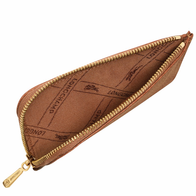 Longchamp Le FOULONNÉ Kortholder Dame Caramel Danmark | 30036021121