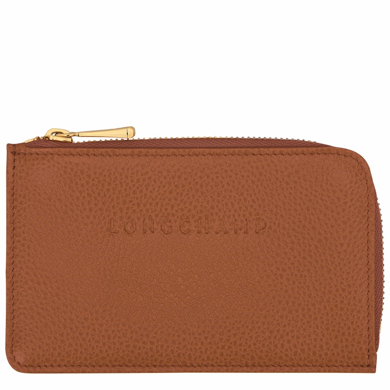 Longchamp Le FOULONNÉ Kortholder Dame Caramel Danmark | 30036021121