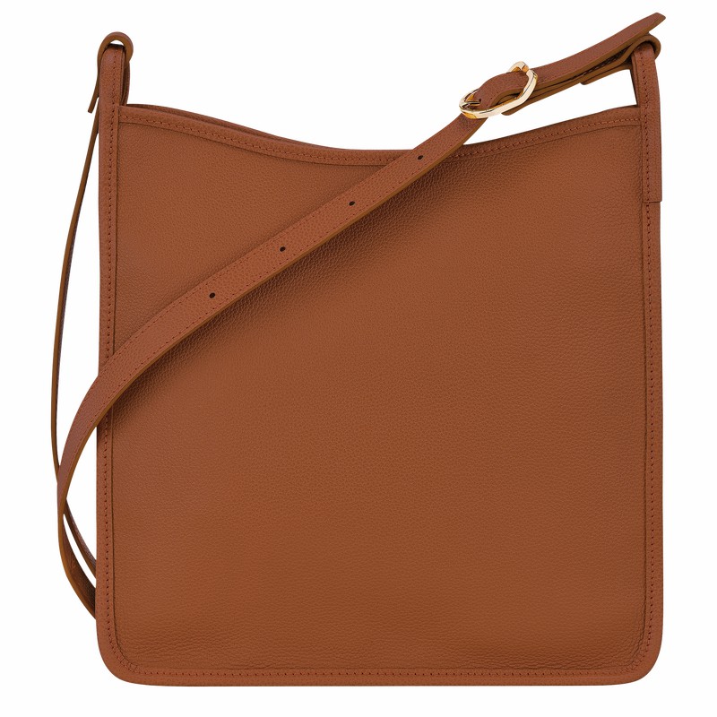 Longchamp Le FOULONNÉ M Crossbody Taske Dame Caramel Danmark | 10140021121