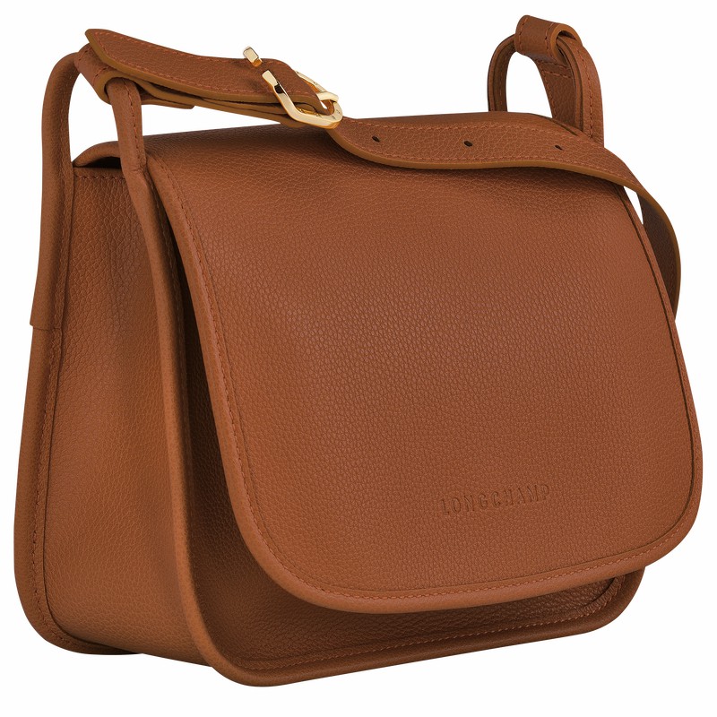 Longchamp Le FOULONNÉ M Crossbody Taske Dame Caramel Danmark | 10135021121