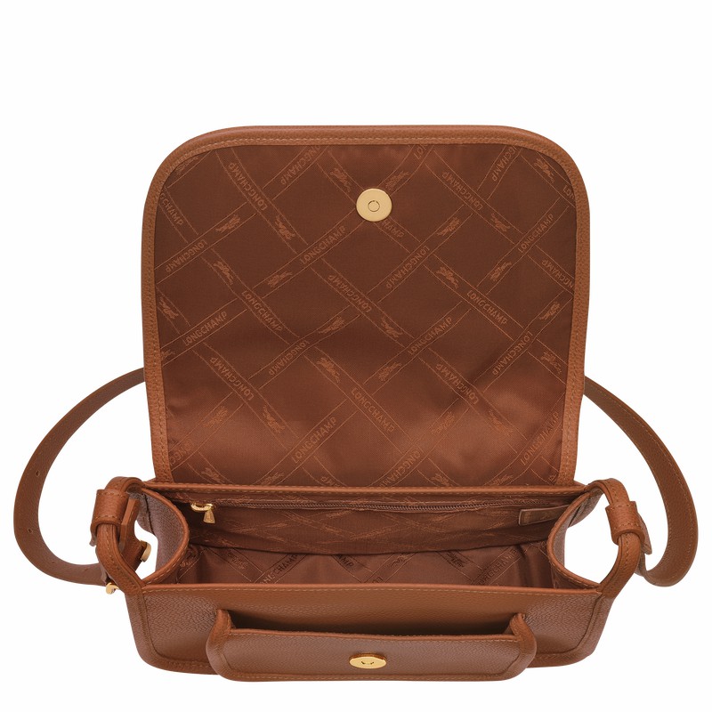 Longchamp Le FOULONNÉ M Crossbody Taske Dame Caramel Danmark | 10135021121