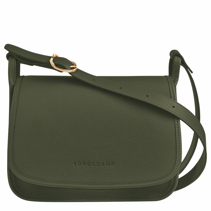 Longchamp Le FOULONNÉ M Crossbody Taske Dame Khaki Danmark | 10135021892