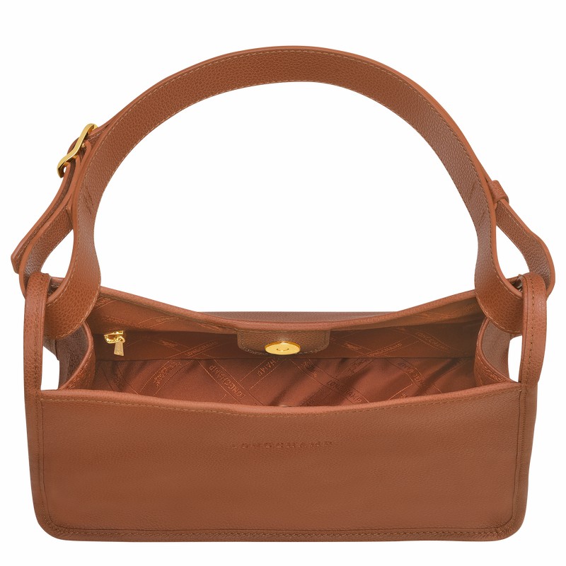 Longchamp Le FOULONNÉ M Hobo Taske Dame Caramel Danmark | 10155021121