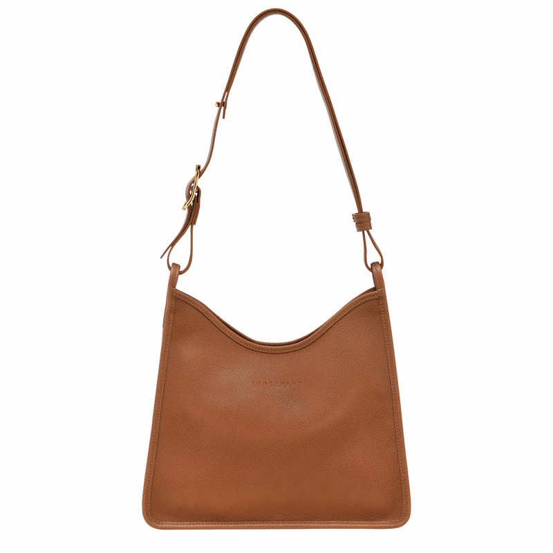 Longchamp Le FOULONNÉ M Hobo Taske Dame Caramel Danmark | 10155021121