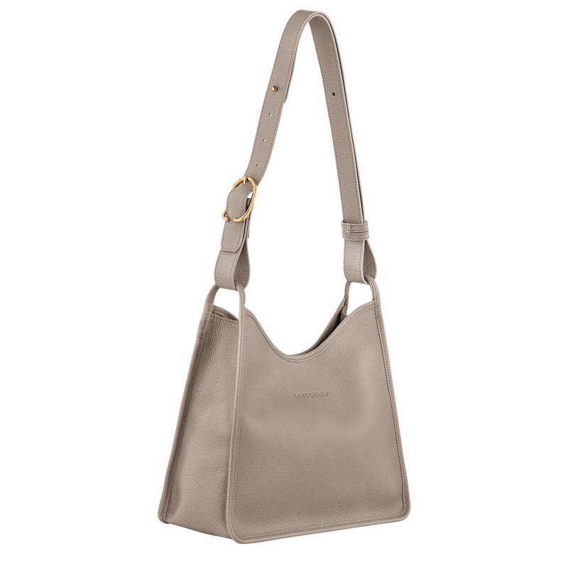 Longchamp Le FOULONNÉ M Hobo Taske Dame Grå Danmark | 10155021P55