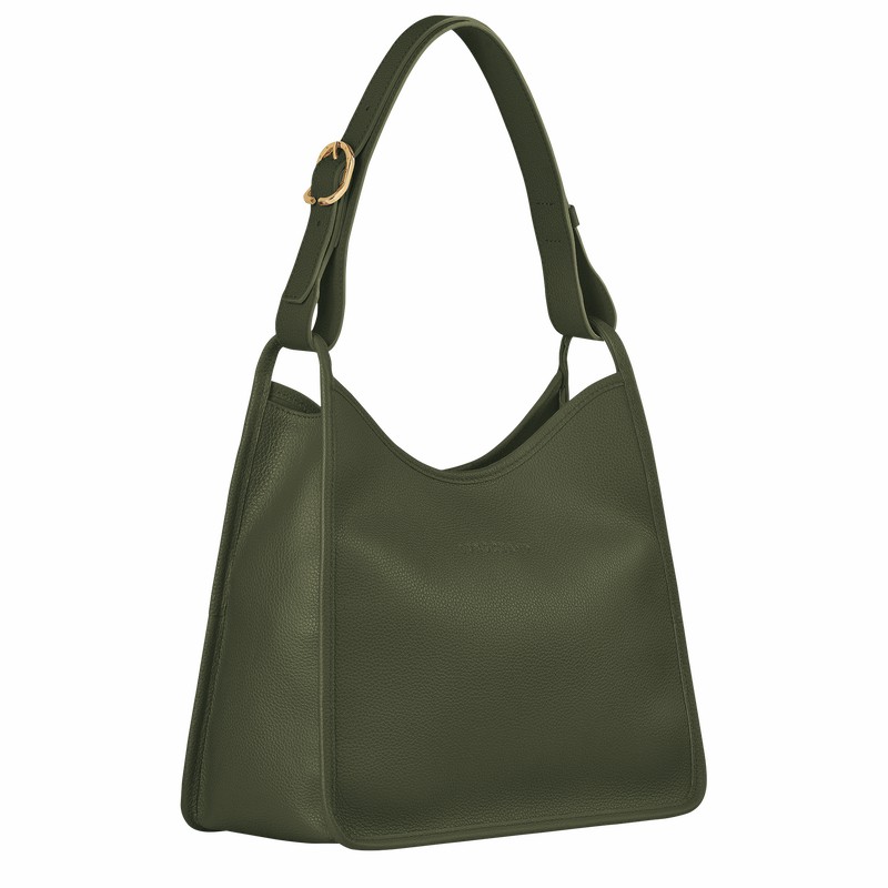 Longchamp Le FOULONNÉ M Hobo Taske Dame Khaki Danmark | 10155021892