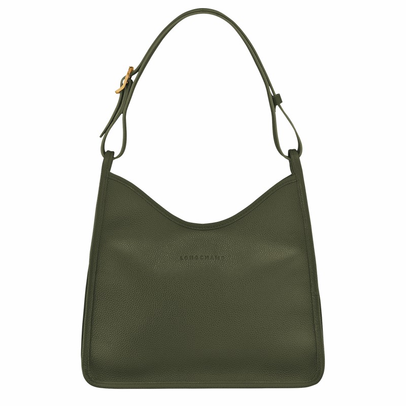 Longchamp Le FOULONNÉ M Hobo Taske Dame Khaki Danmark | 10155021892