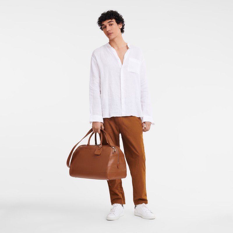 Longchamp Le FOULONNÉ M Rejsetasker Dame Caramel Danmark | L1302021F72