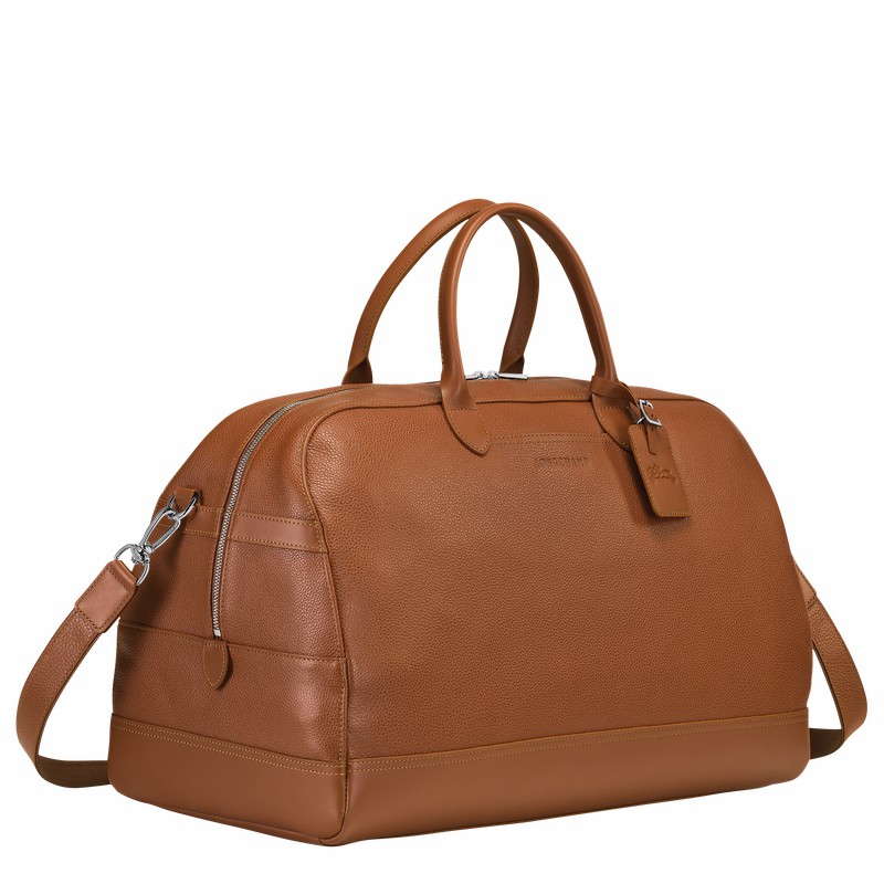 Longchamp Le FOULONNÉ M Rejsetasker Dame Caramel Danmark | L1302021F72