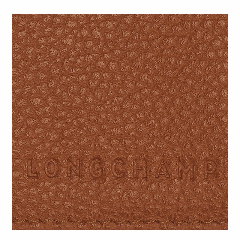 Longchamp Le FOULONNÉ Pasholder Dame Caramel Danmark | L3416021121