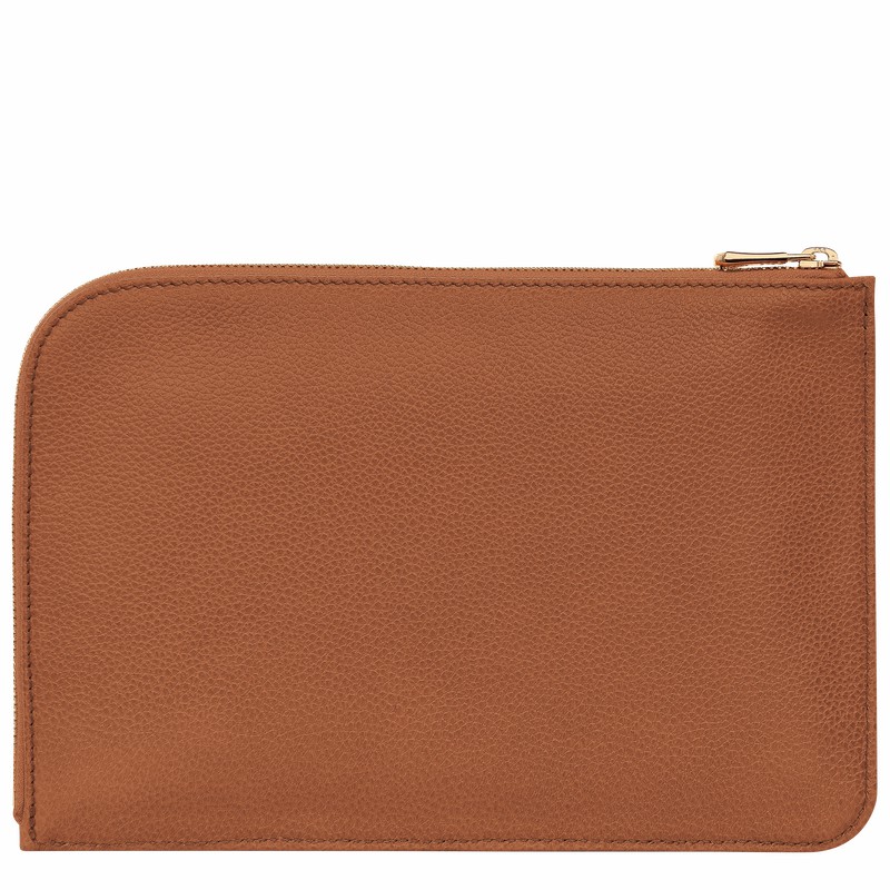 Longchamp Le FOULONNÉ Pouches Dame Caramel Danmark | 30040021121