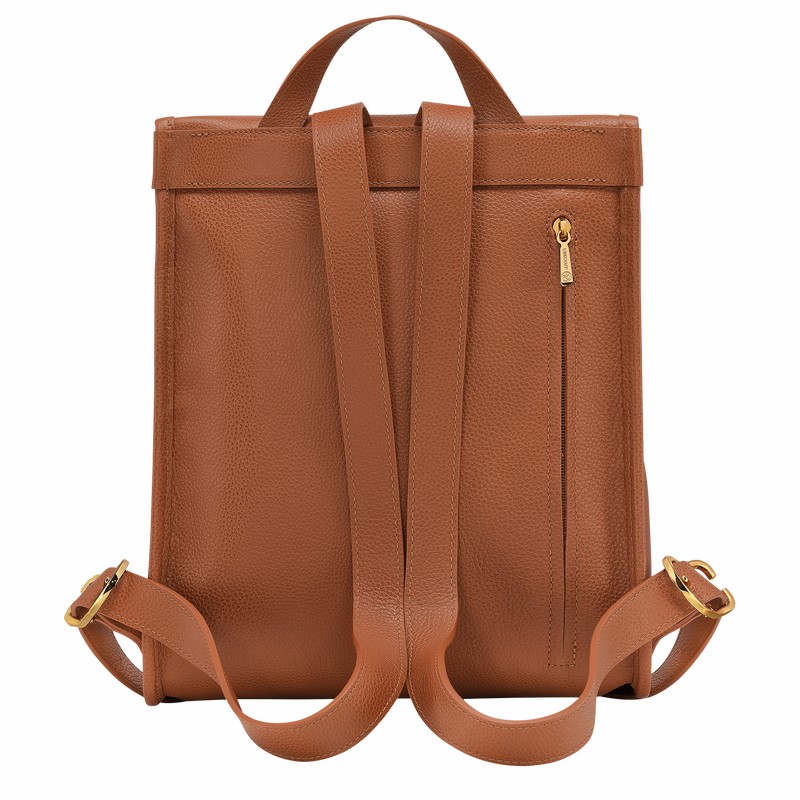 Longchamp Le FOULONNÉ Rygsække Dame Caramel Danmark | 10195021121