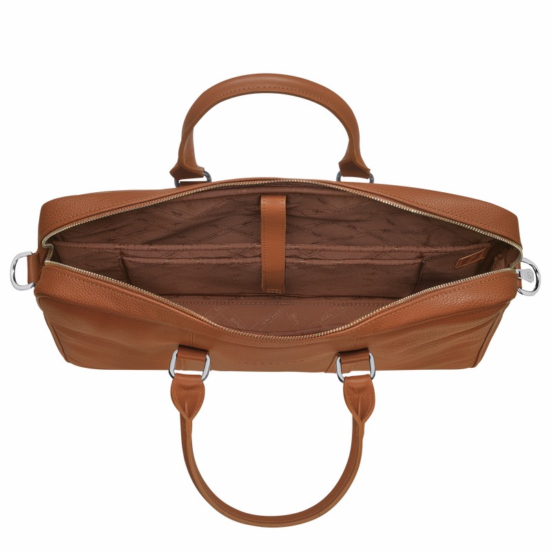 Longchamp Le FOULONNÉ S Mappe Dame Caramel Danmark | L2122021F72