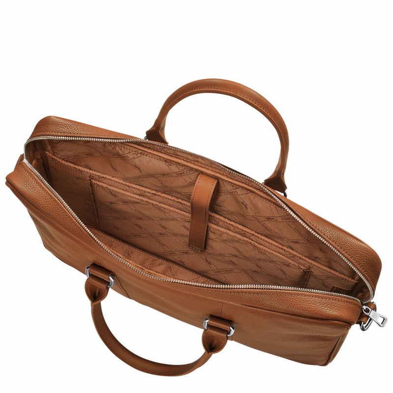 Longchamp Le FOULONNÉ S Mappe Dame Caramel Danmark | L2122021F72