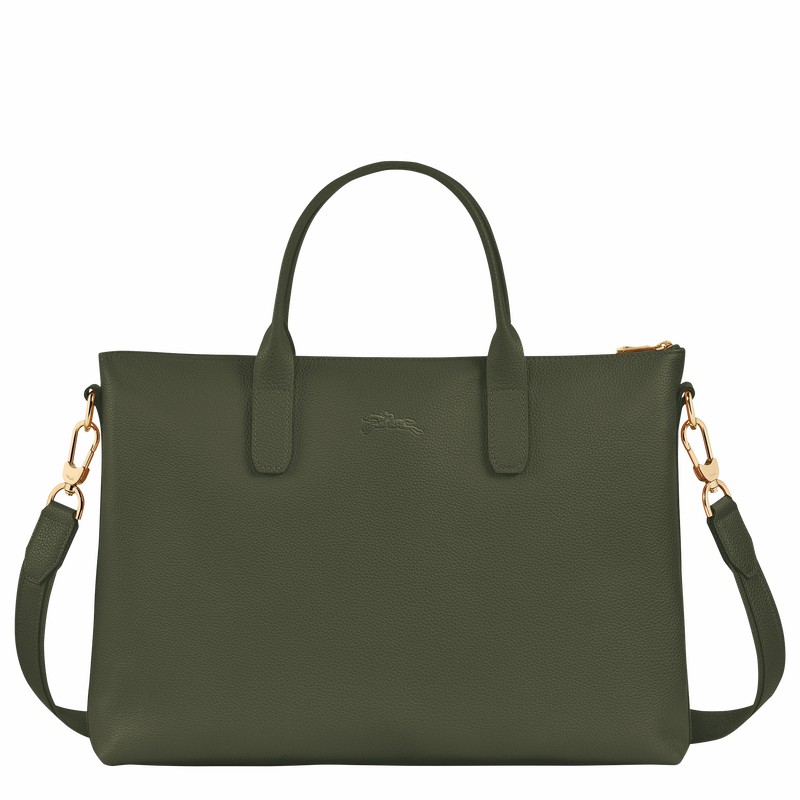 Longchamp Le FOULONNÉ S Mappe Dame Khaki Danmark | 20032021892