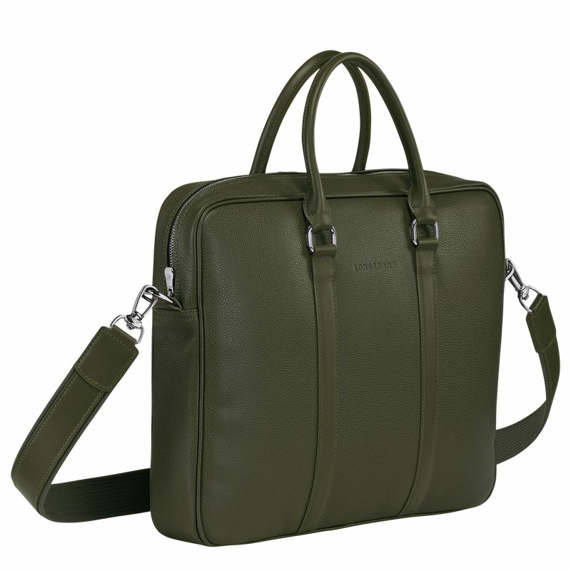 Longchamp Le FOULONNÉ S Mappe Dame Khaki Danmark | L2122021A23