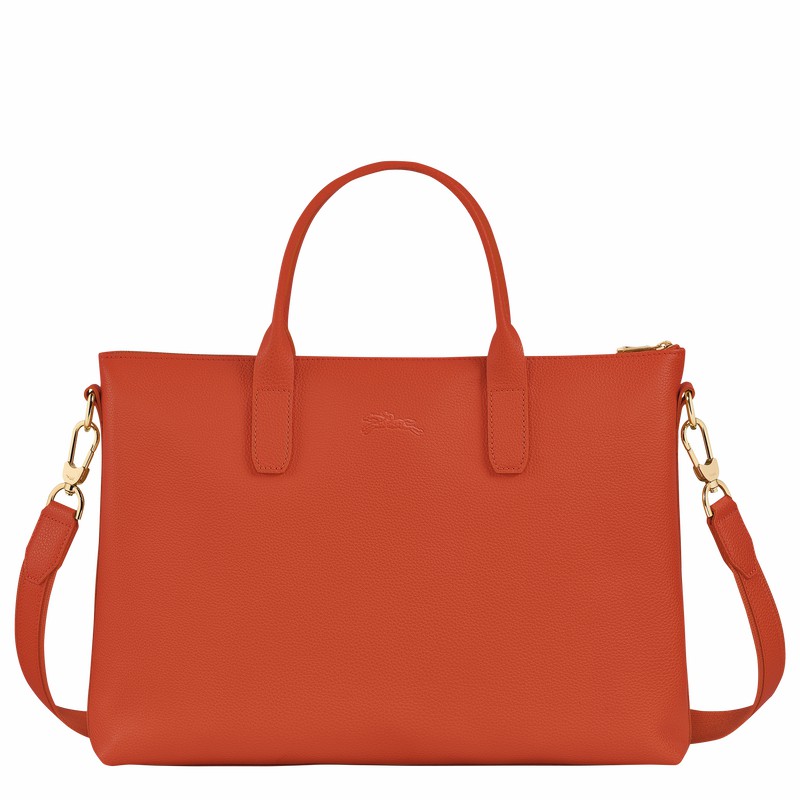 Longchamp Le FOULONNÉ S Mappe Dame Orange Danmark | 20032021685