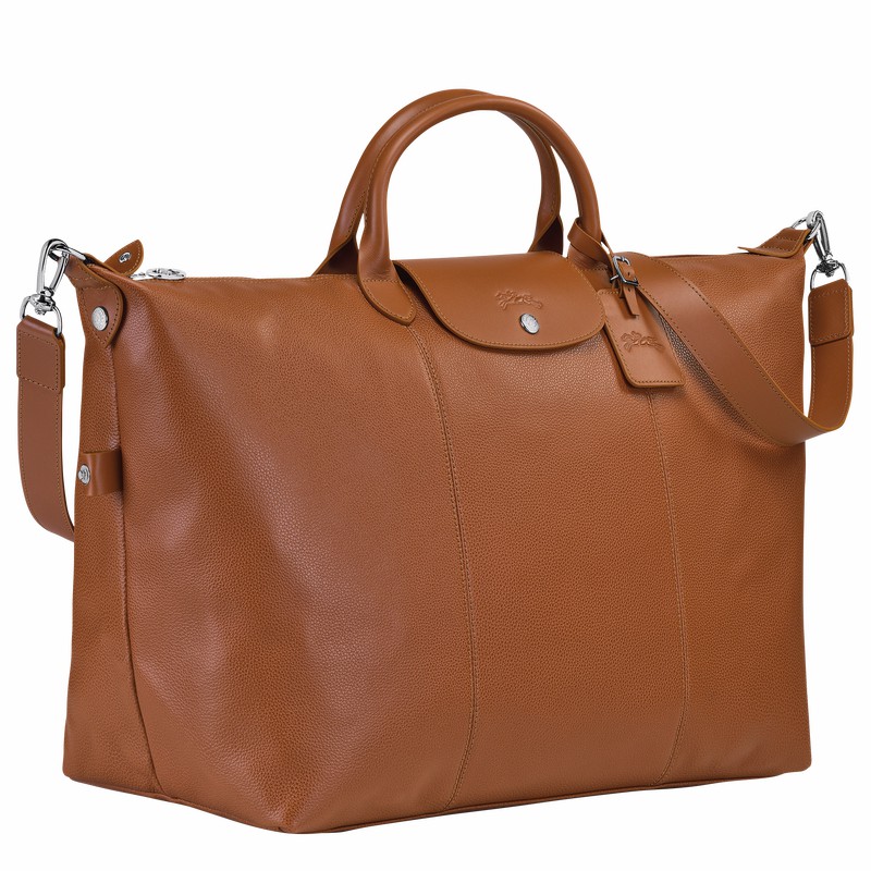 Longchamp Le FOULONNÉ S Rejsetasker Dame Caramel Danmark | L1624021F72