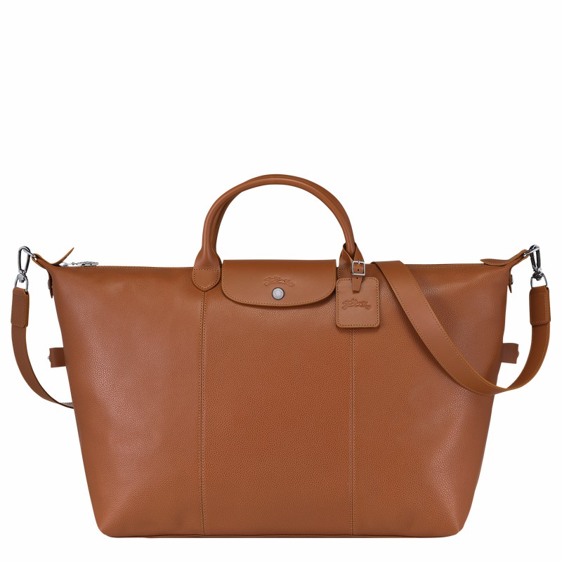 Longchamp Le FOULONNÉ S Rejsetasker Dame Caramel Danmark | L1624021F72