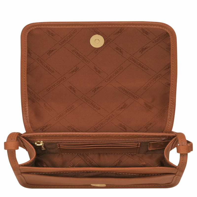 Longchamp Le FOULONNÉ XS Clutch Dame Caramel Danmark | 10133021121