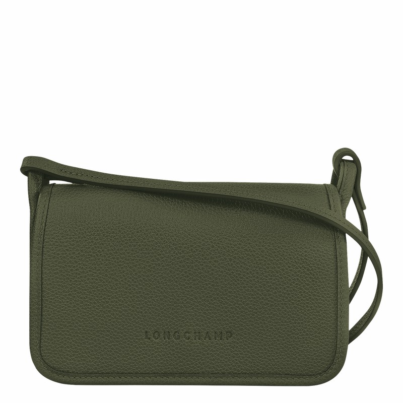 Longchamp Le FOULONNÉ XS Clutch Dame Khaki Danmark | 10133021892