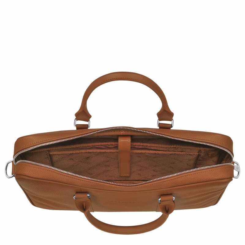 Longchamp Le FOULONNÉ XS Mappe Dame Caramel Danmark | L2121021F72