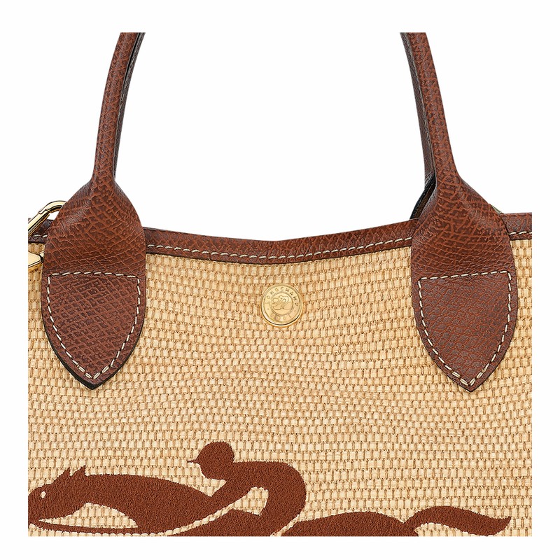 Longchamp Le Panier Pliage S Håndtaske Dame Brune Danmark | 10144HZB035