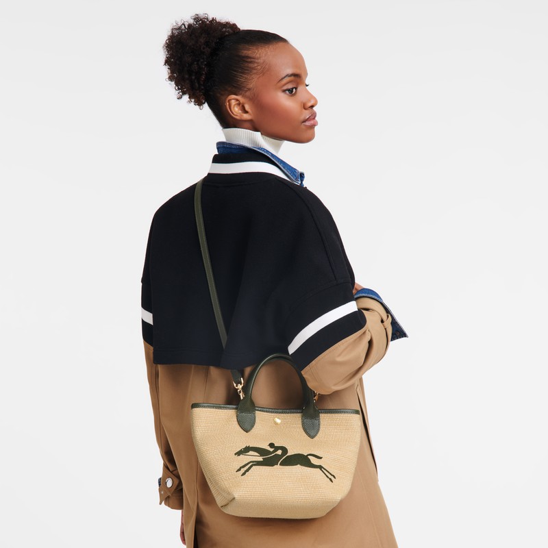 Longchamp Le Panier Pliage S Håndtaske Dame Khaki Danmark | 10144HZB292