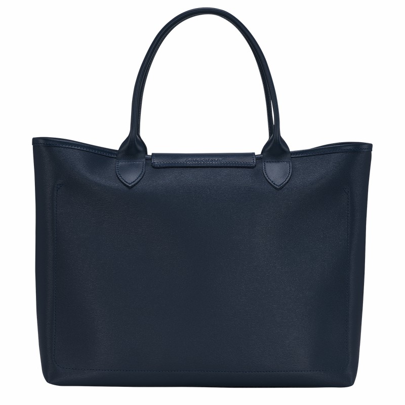 Longchamp Le Pliage City L Muleposer Dame Mørkeblå Danmark | 10182HYQ556