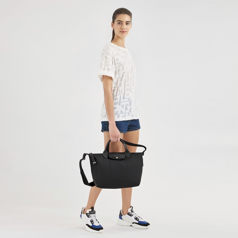 Longchamp Le Pliage Energy L Håndtaske Dame Sort Danmark | L1515HSR001