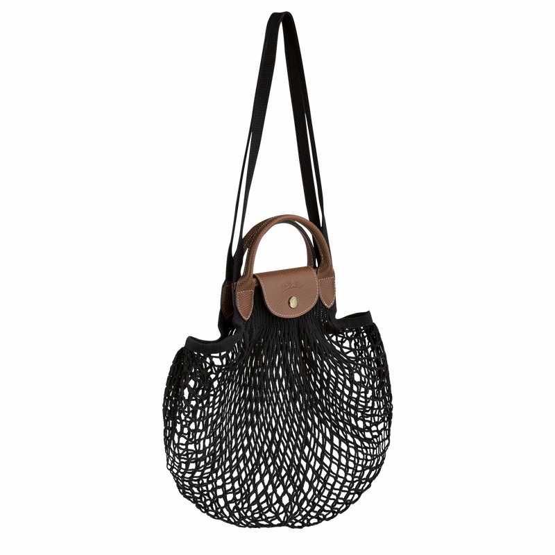 Longchamp Le Pliage Filet L Skulder Taske Dame Sort Danmark | 10121HVH001