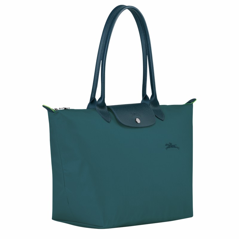 Longchamp Le Pliage Green L Muleposer Dame Påfugl Danmark | L1899919P89