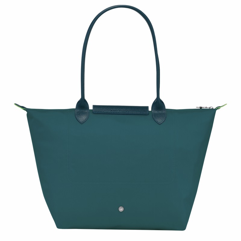 Longchamp Le Pliage Green L Muleposer Dame Påfugl Danmark | L1899919P89