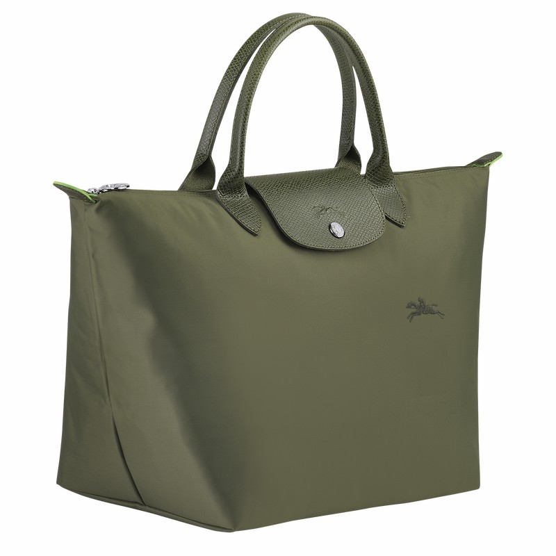 Longchamp Le Pliage Green M Håndtaske Dame Grøn Danmark | L1623919479