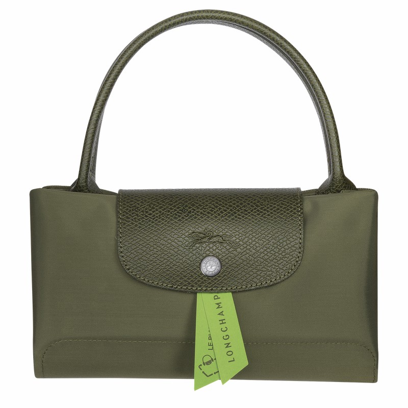 Longchamp Le Pliage Green M Håndtaske Dame Grøn Danmark | L1623919479