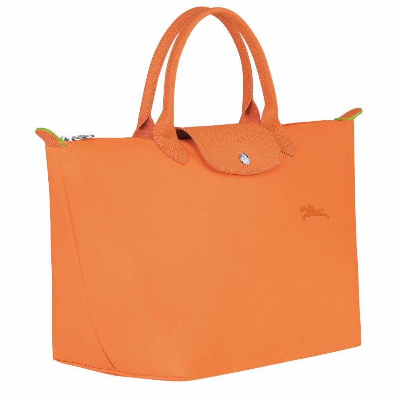 Longchamp Le Pliage Green M Håndtaske Dame Orange Danmark | L1623919P54