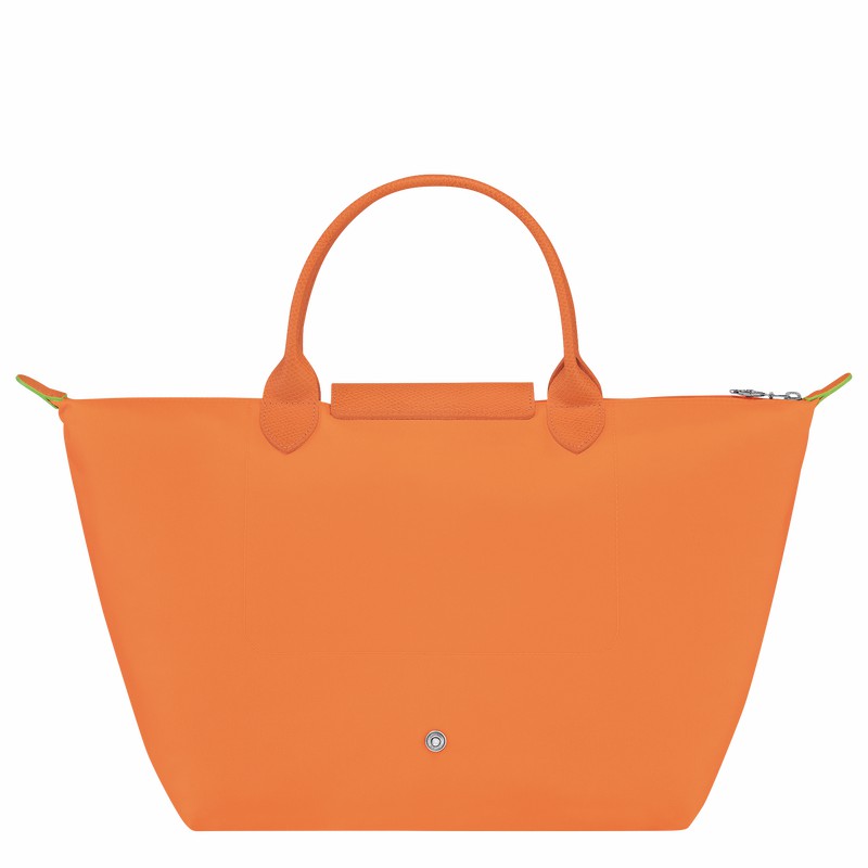 Longchamp Le Pliage Green M Håndtaske Dame Orange Danmark | L1623919P54