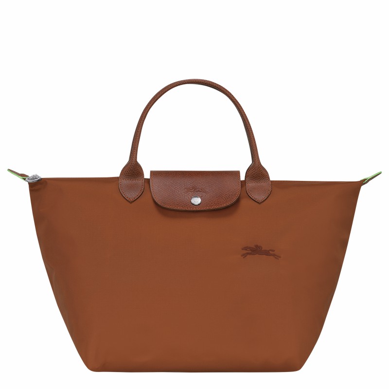 Longchamp Le Pliage Green M Håndtaske Dame Brune Danmark | L1623919504