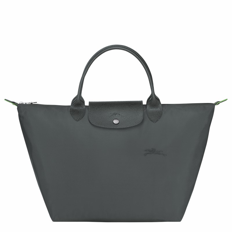 Longchamp Le Pliage Green M Håndtaske Dame Dyb Grå Danmark | L1623919P66