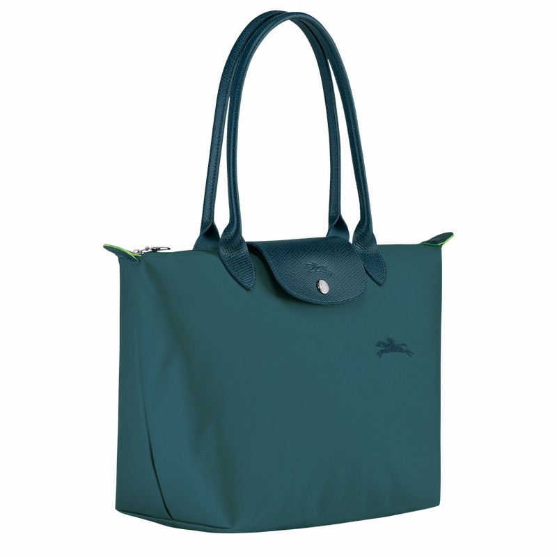 Longchamp Le Pliage Green M Muleposer Dame Påfugl Danmark | L2605919P89