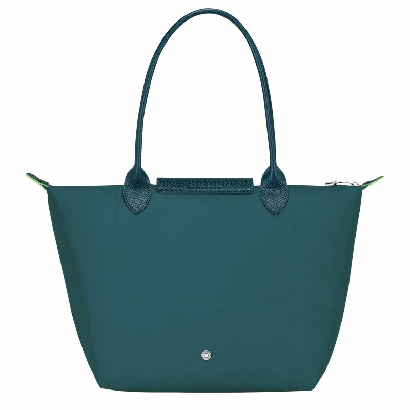 Longchamp Le Pliage Green M Muleposer Dame Påfugl Danmark | L2605919P89