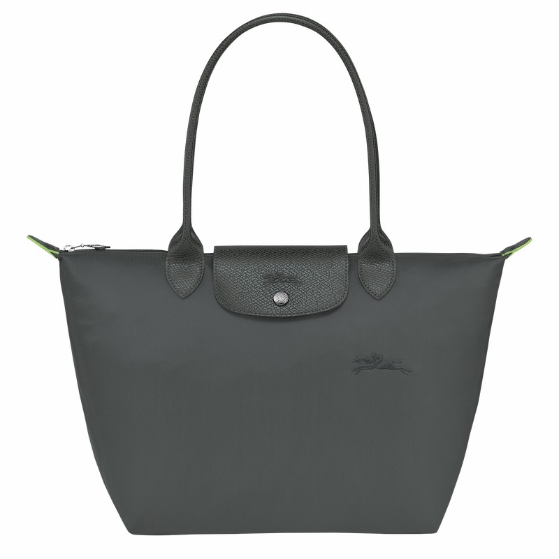 Longchamp Le Pliage Green M Muleposer Dame Dyb Grå Danmark | L2605919P66