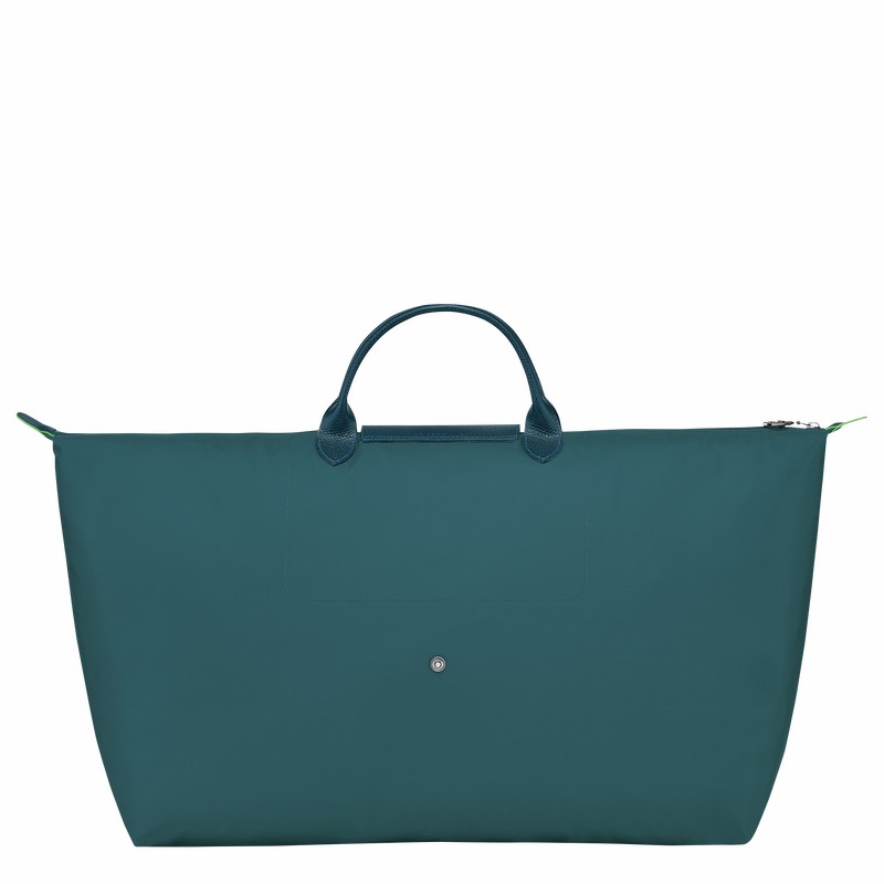 Longchamp Le Pliage Green M Rejsetasker Herre Påfugl Danmark | L1625919P89-