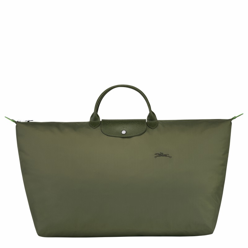 Longchamp Le Pliage Green M Rejsetasker Dame Grøn Danmark | L1625919479