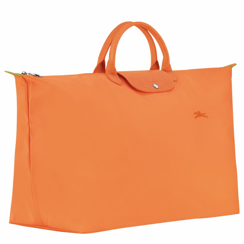 Longchamp Le Pliage Green M Rejsetasker Dame Orange Danmark | L1625919P54