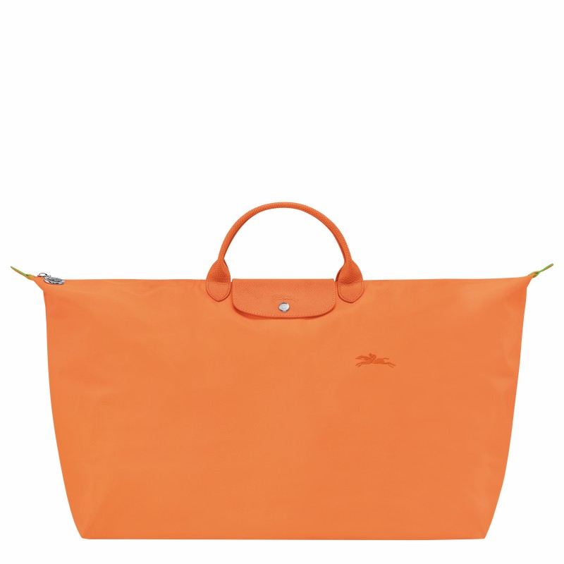 Longchamp Le Pliage Green M Rejsetasker Dame Orange Danmark | L1625919P54