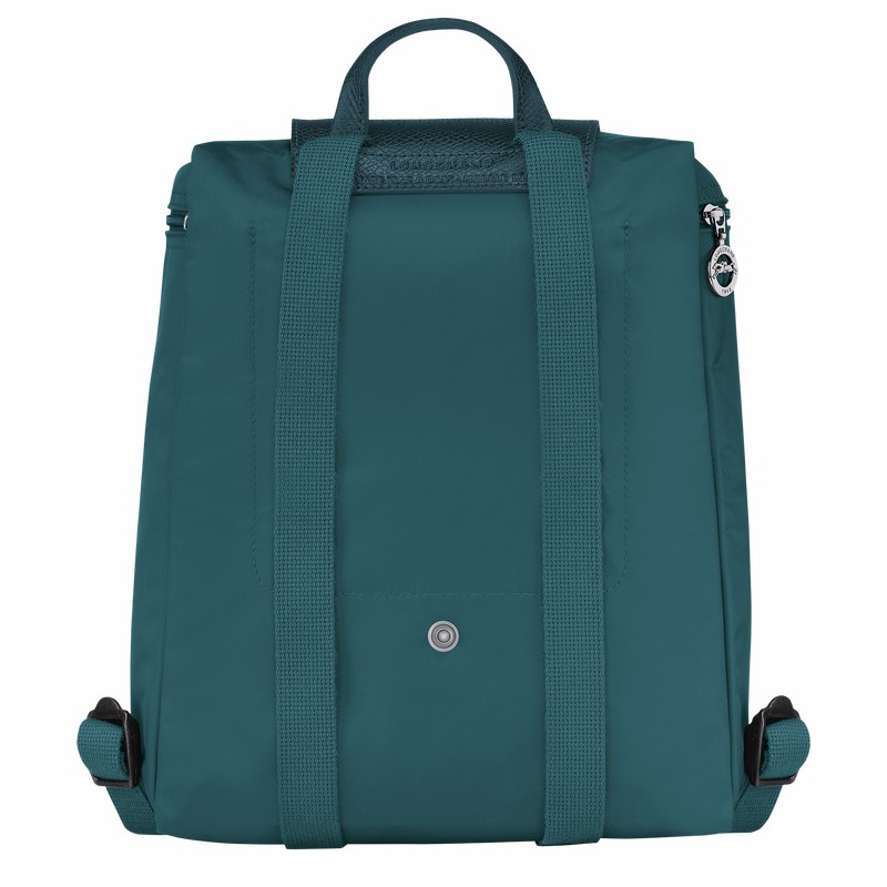 Longchamp Le Pliage Green M Rygsække Dame Påfugl Danmark | L1699919P89