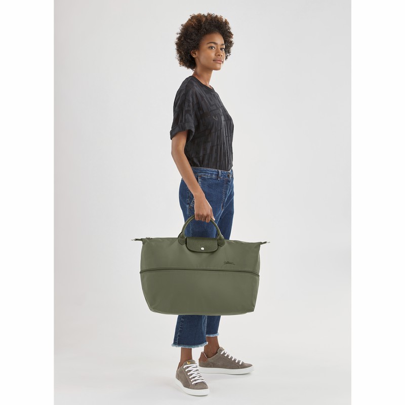 Longchamp Le Pliage Green expandable Rejsetasker Herre Grøn Danmark | L1911919479-