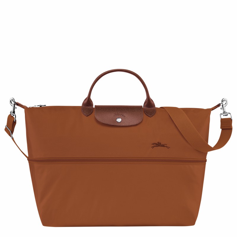 Longchamp Le Pliage Green expandable Rejsetasker Herre Brune Danmark | L1911919504-