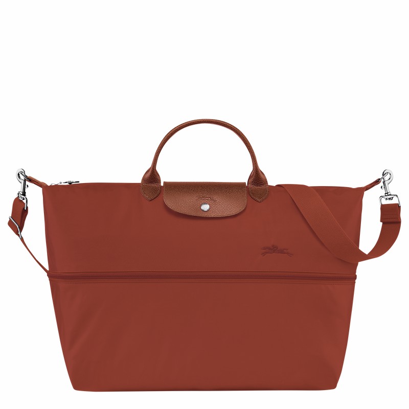 Longchamp Le Pliage Green expandable Rejsetasker Dame Brune Danmark | L1911919404